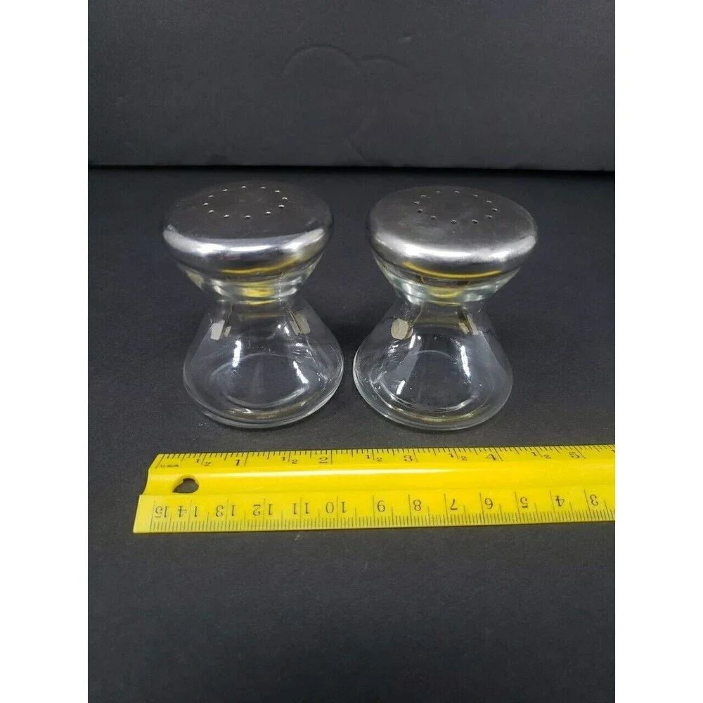 STAR TREK Style Hourglass Salt & Pepper Shakers Made in USA VTG MCM See Photos